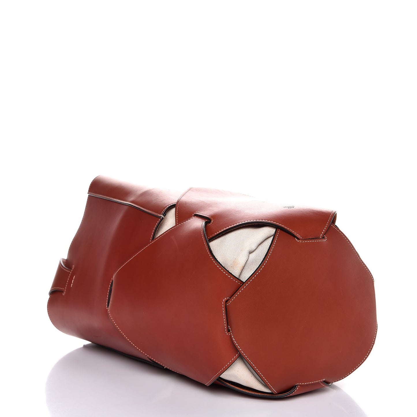Natural Calfskin Large Holdall Shoulder Bag Brick