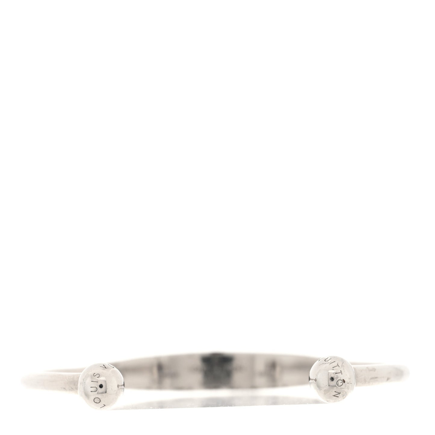 Brass Monogram Jonc Cuff L Silver