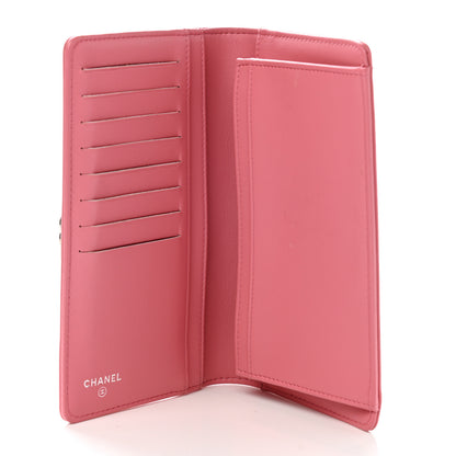 Chanel Calfskin Chevron Quilted Boy Yen Wallet Pink 5 of 9