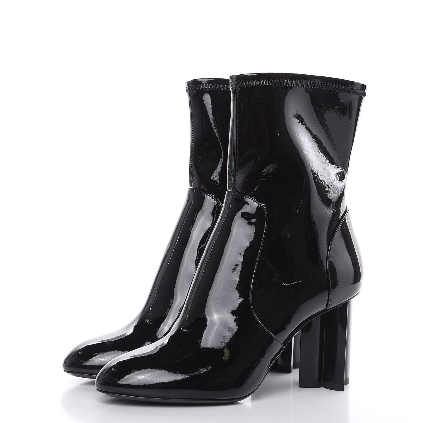 Patent Silhouette Ankle Boots 37.5 Black