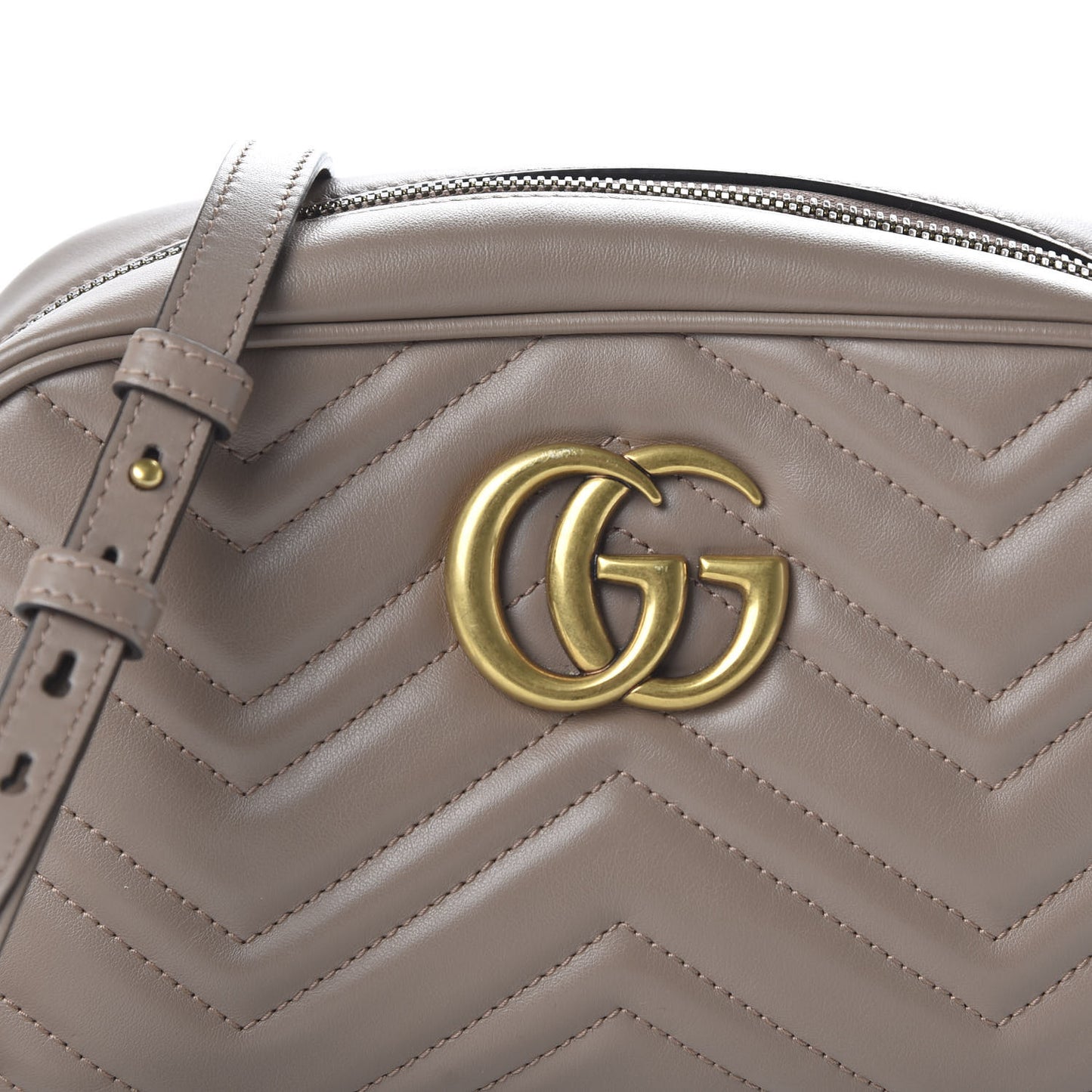 Calfskin Matelasse Small GG Marmont Chain Shoulder Bag Porcelain Rose