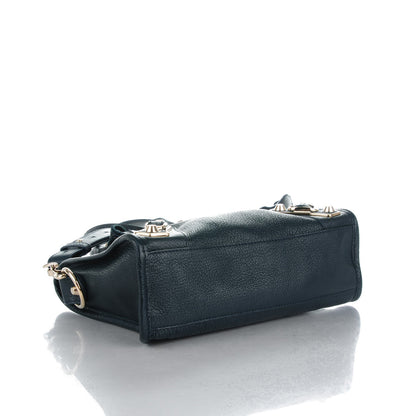 Balenciaga Chevre Gold Metallic Edge Hardware Mini City Bleu Paon 4 of 8