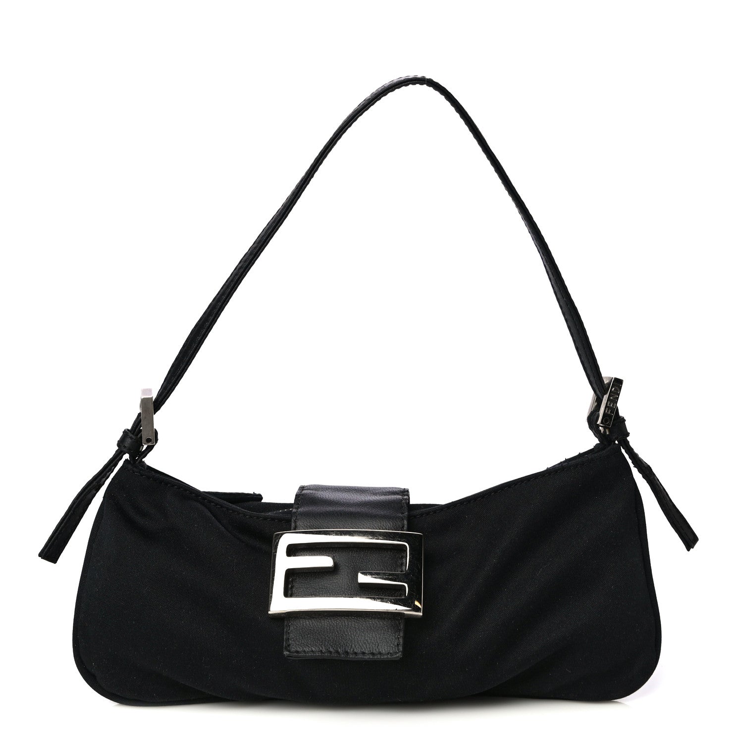 Fendi Nylon Baguette Bag Black 2 of 8