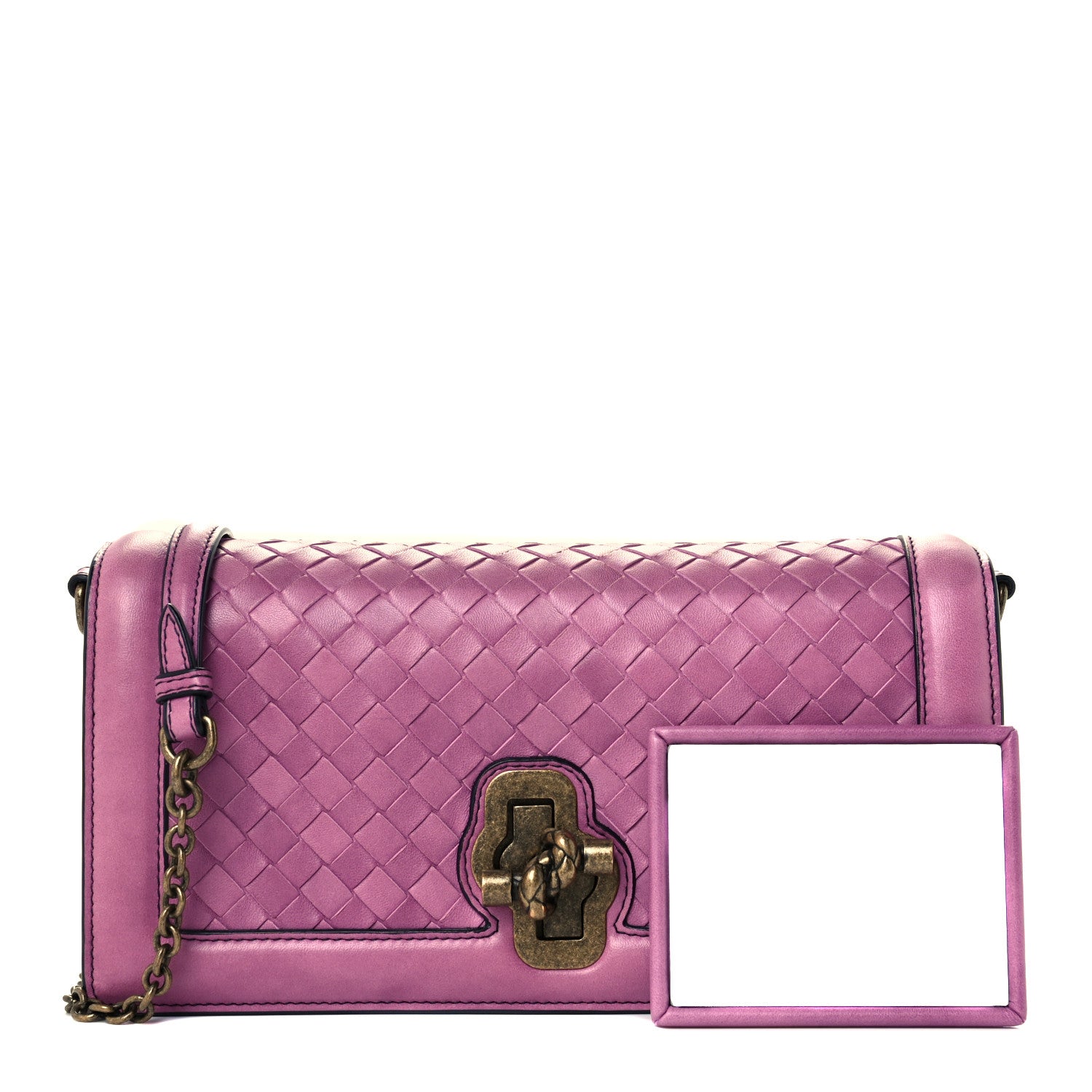 Bottega Veneta Nappa Intrecciato Olimpia Knot Clutch Corot 1 of 12