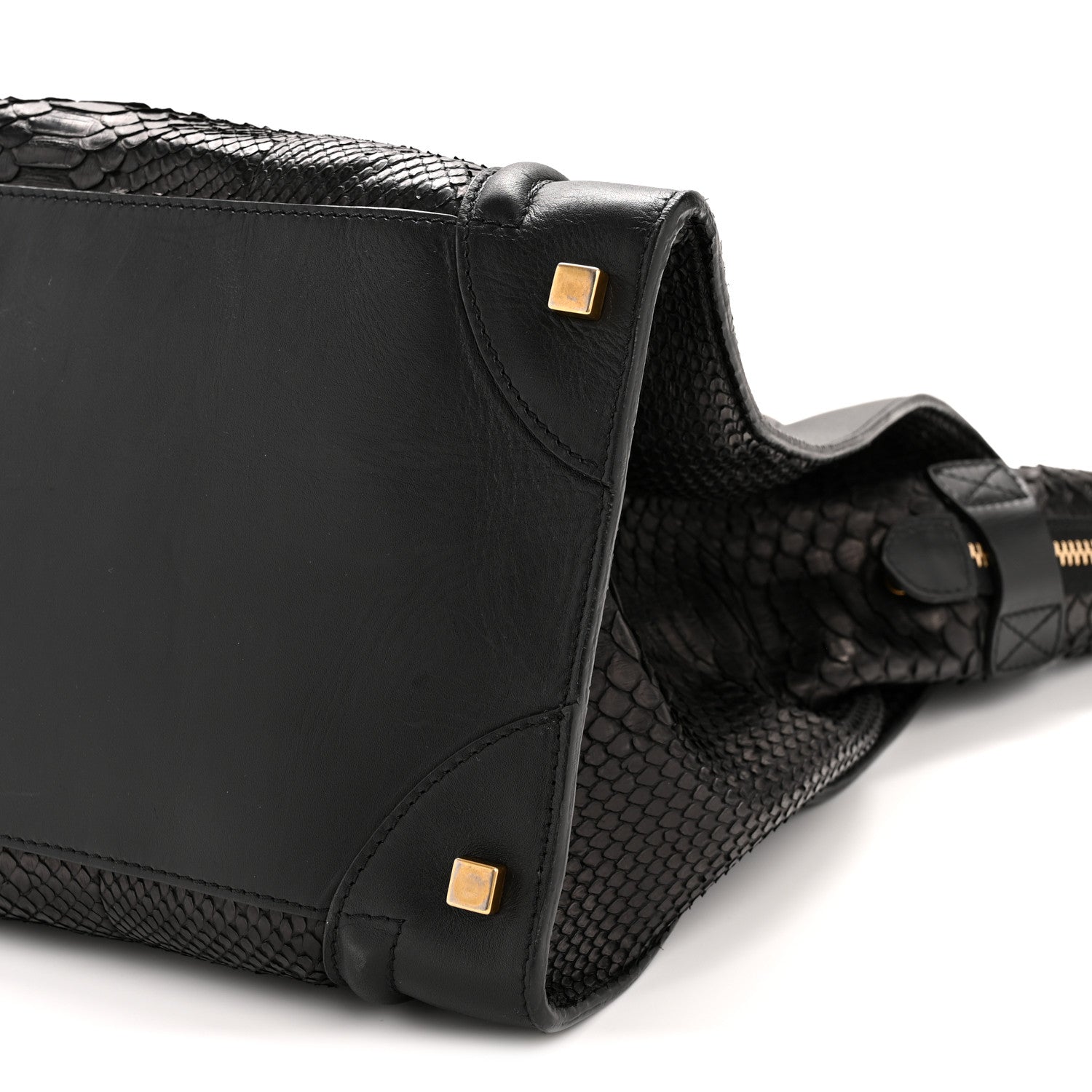 Celine Snakeskin Large Luggage Black 10 of 15