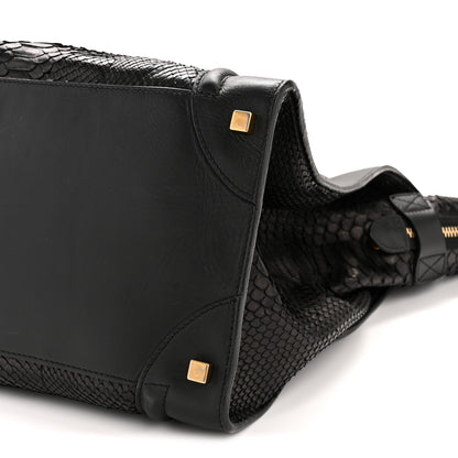 Celine Snakeskin Large Luggage Black 10 of 15