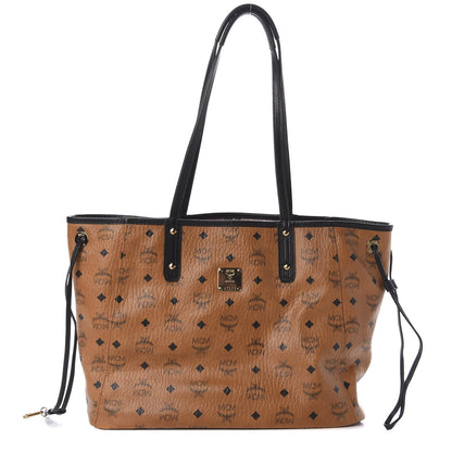 MCM Galaxy Visetos Medium Project Reversible Shopper Tote Cognac Multicolor 1 of 16
