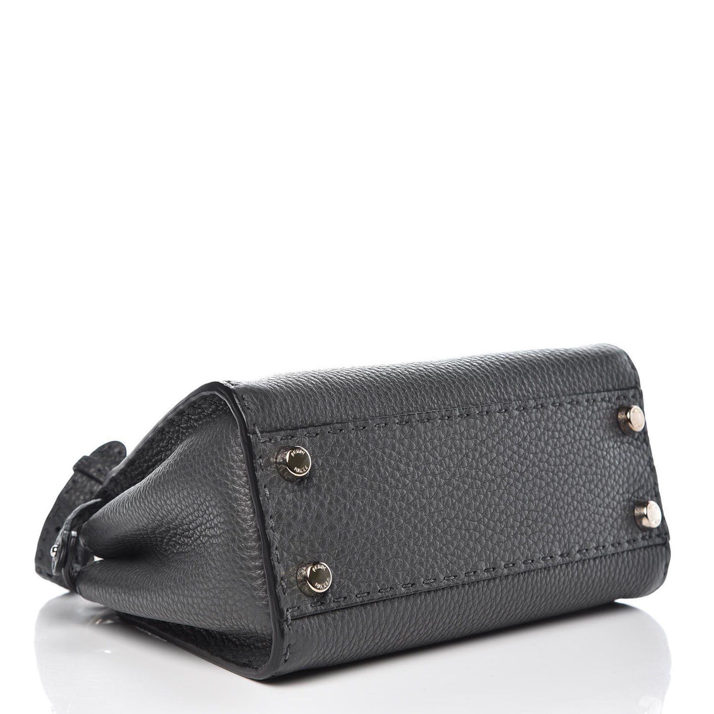 Cuoio Romano Selleria Bi-Color Mini Peekaboo Iconic Satchel Asfalto Latte