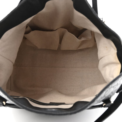 Gucci Guccissima Medium Bree Foldover Tote Black 5 of 11