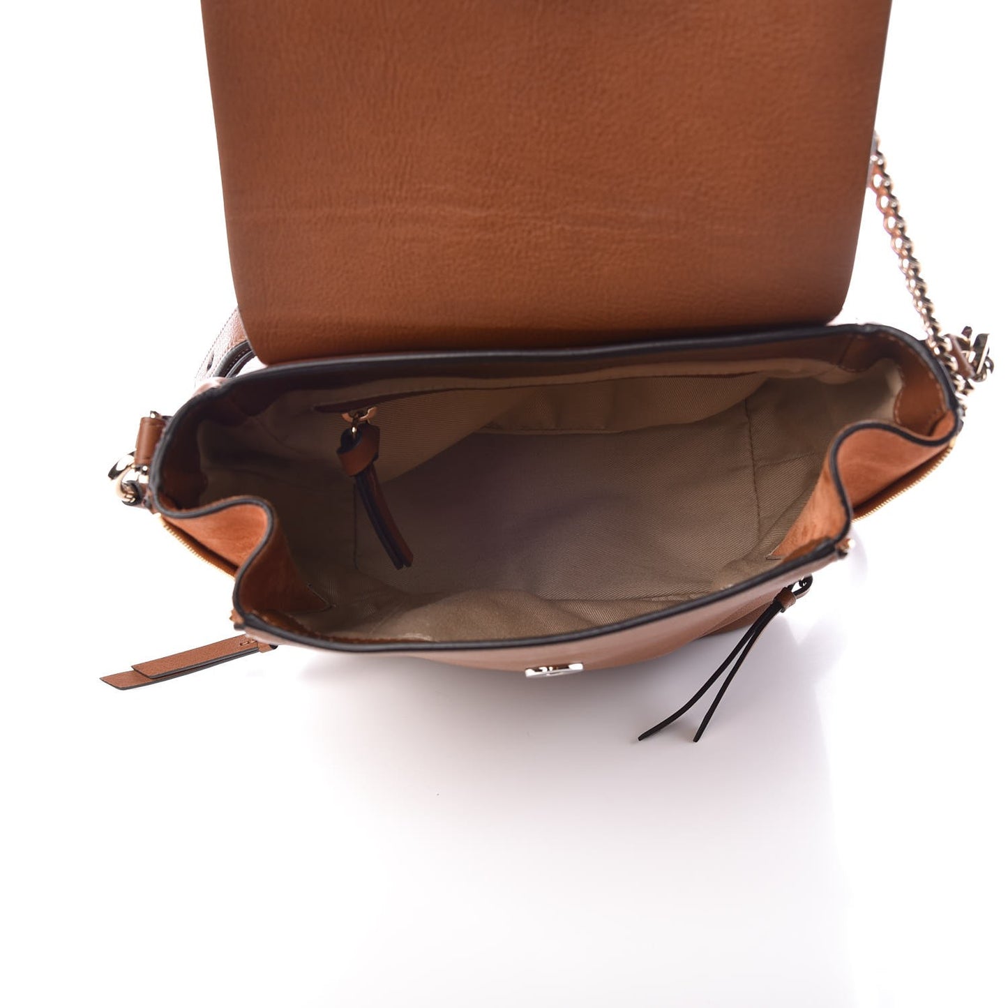 Suede Calfskin Small Faye Backpack Tan