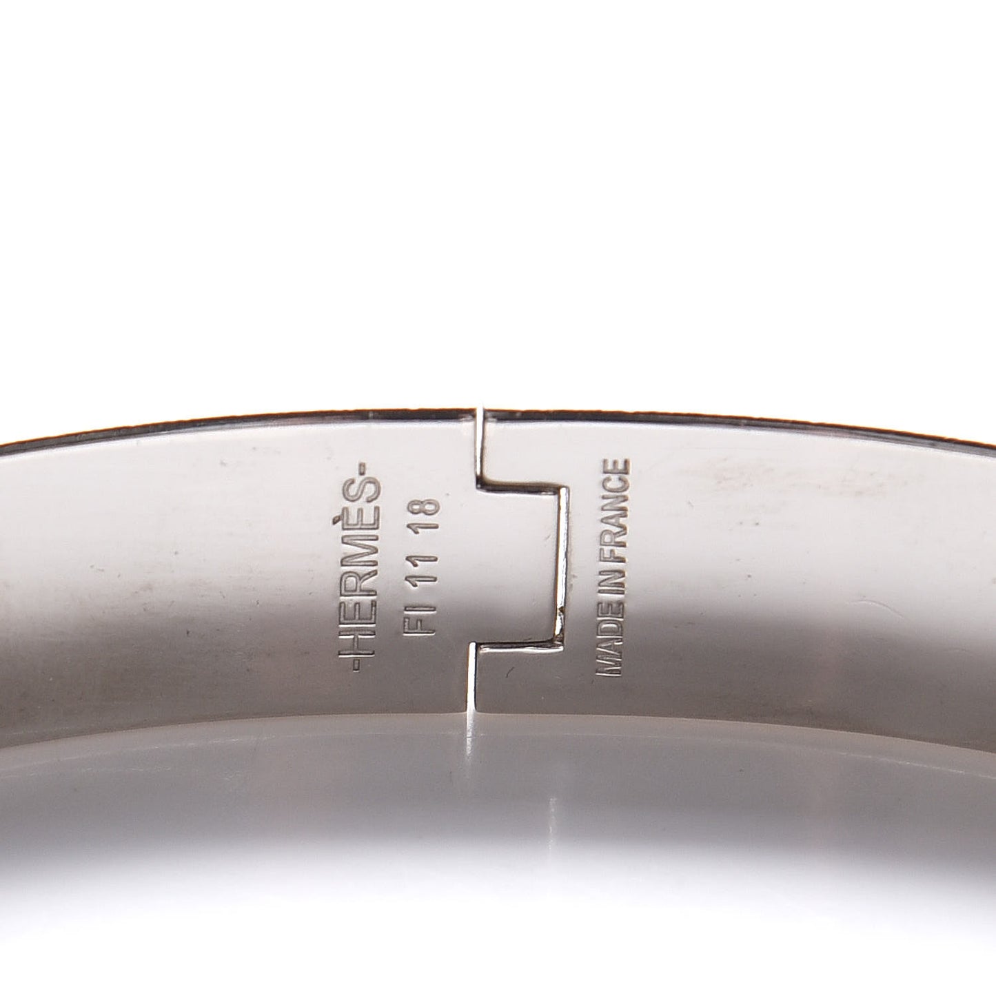 Matte Enamel Narrow Clic Clac HH Bracelet GM Black