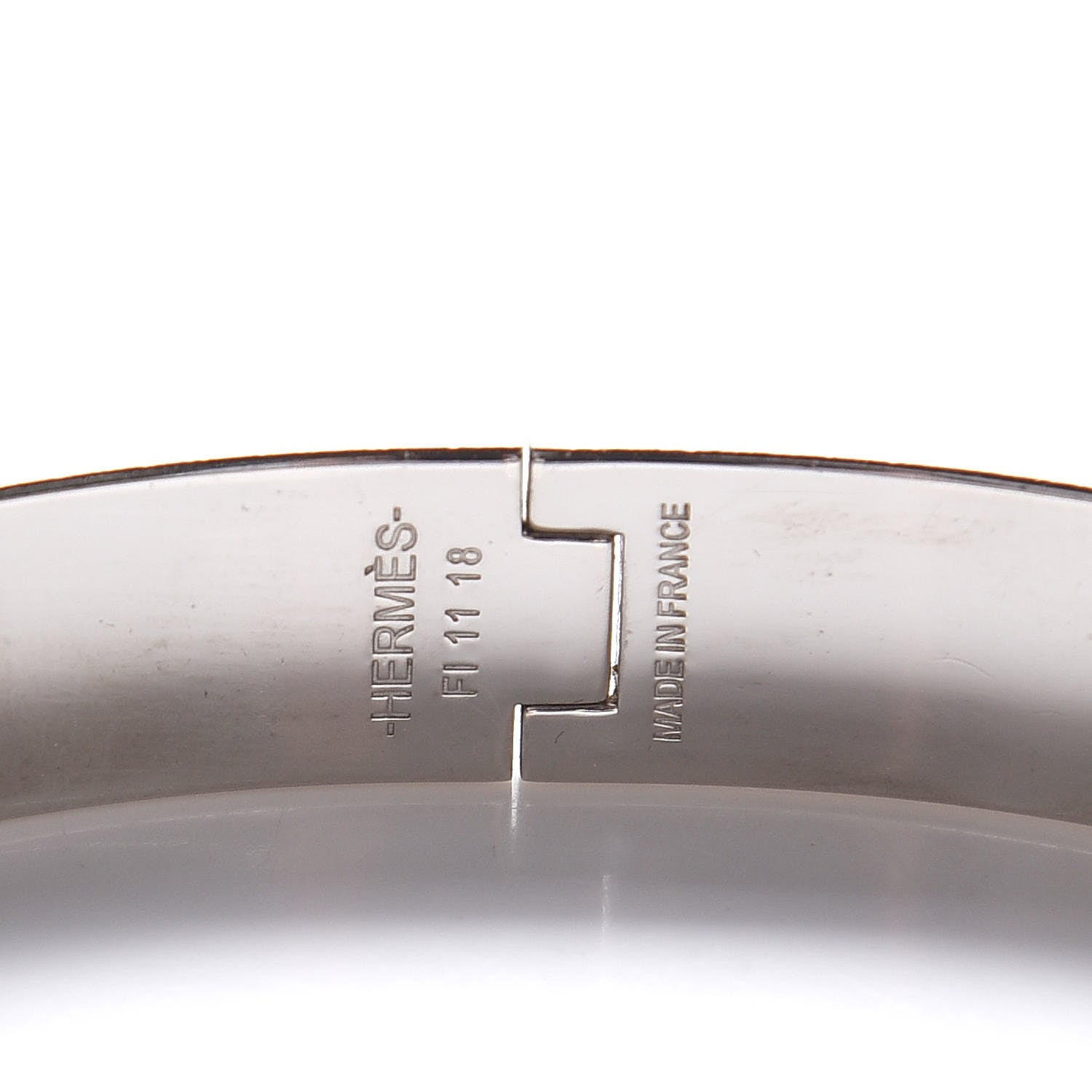 Hermes Matte Enamel Narrow Clic Clac HH Bracelet GM Black 4 of 5