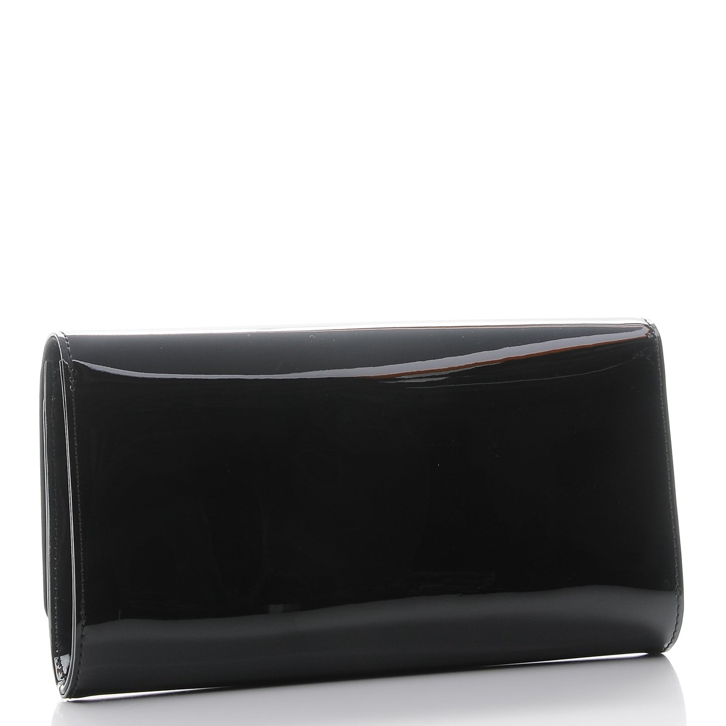 Patent Louise Clutch Black