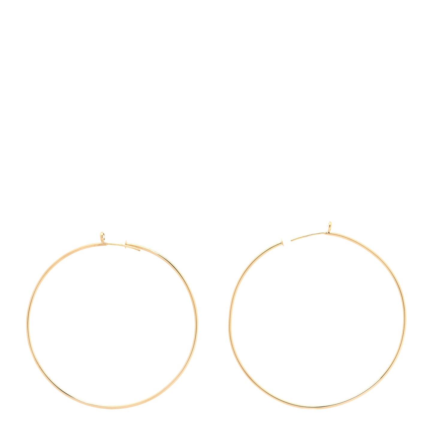 18K Yellow Gold Diamond Medium Elsa Peretti Hoop Earrings