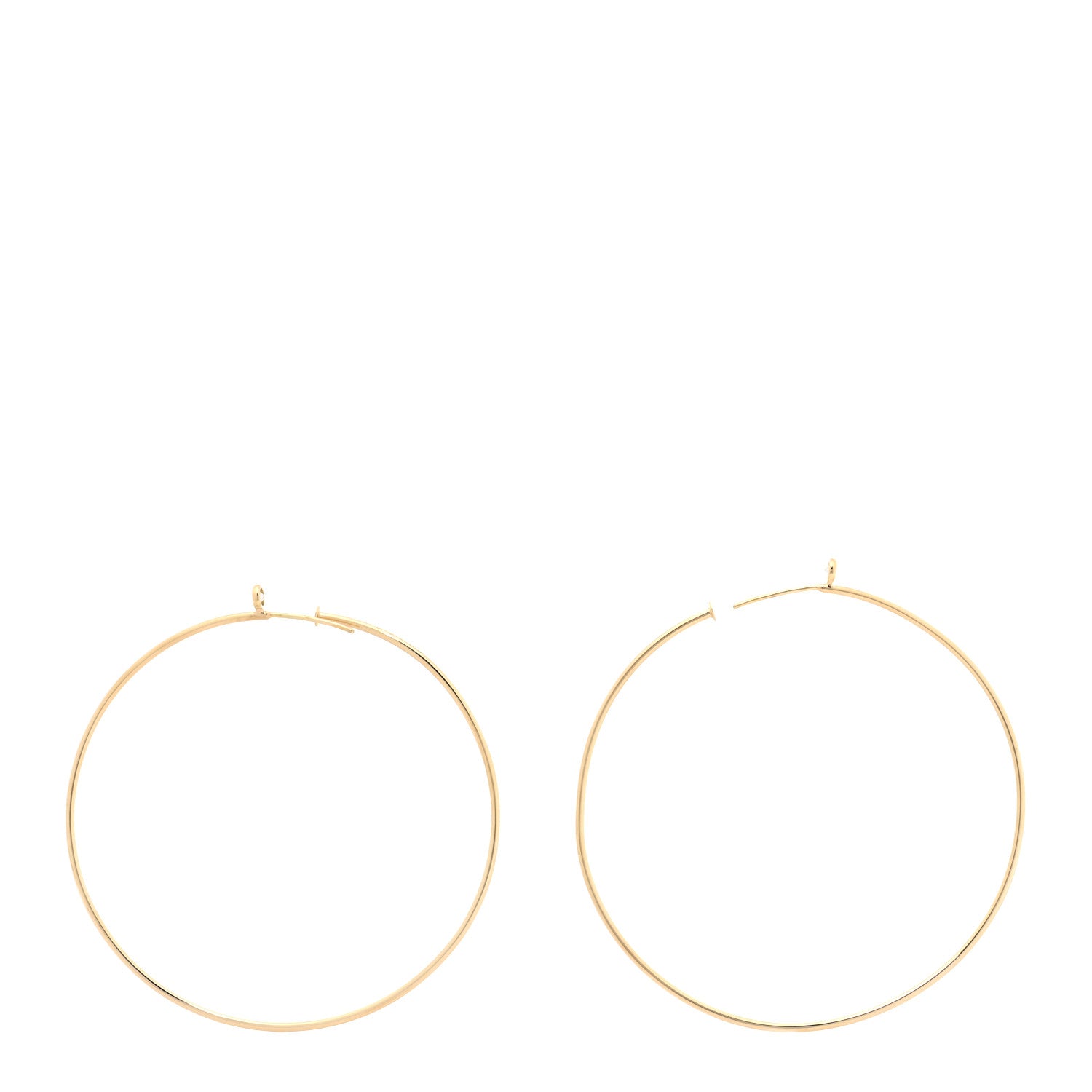 Tiffany 18K Yellow Gold Diamond Medium Elsa Peretti Hoop Earrings 3 of 5