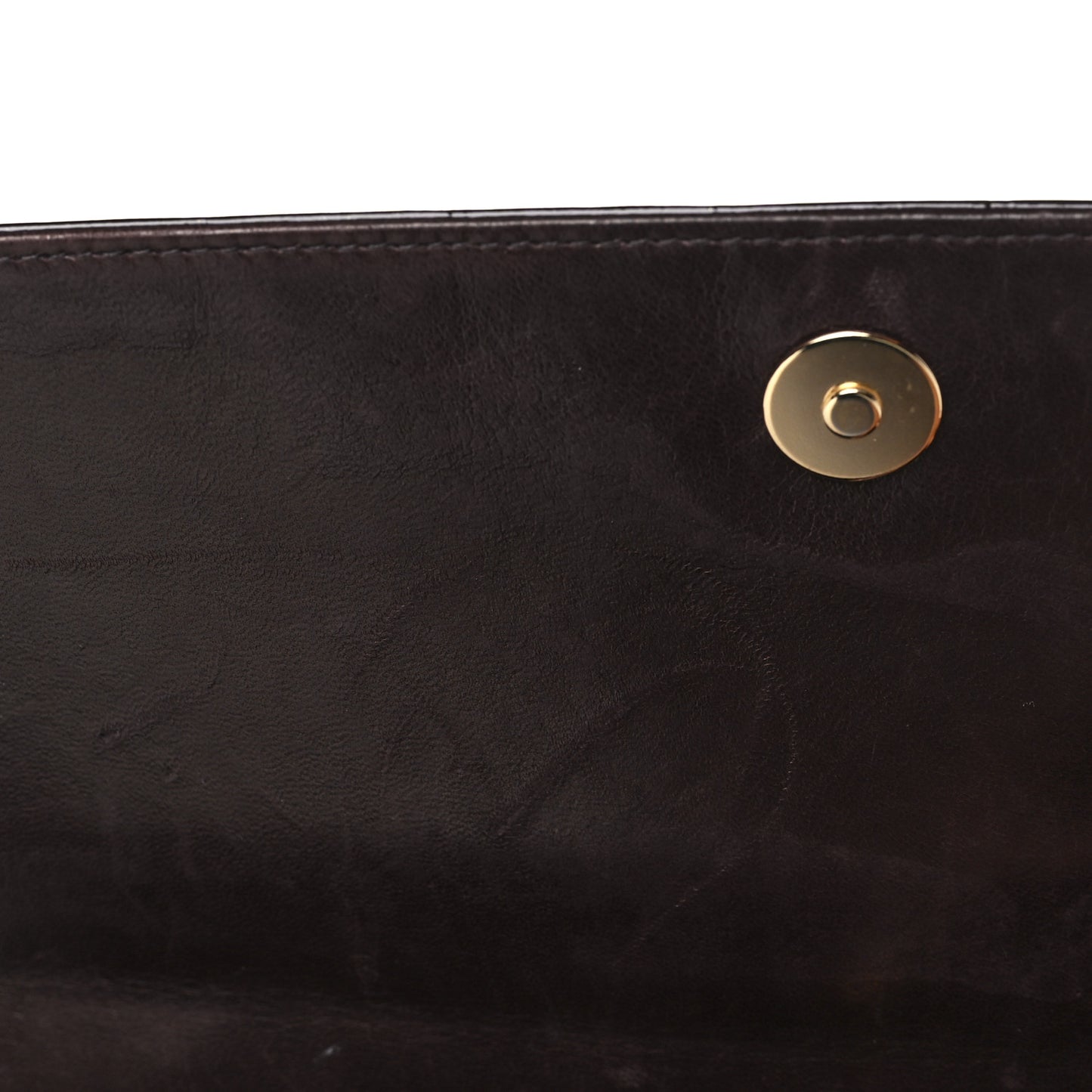 Patent Chocolate Bar Quilted CC Flap Burgundy