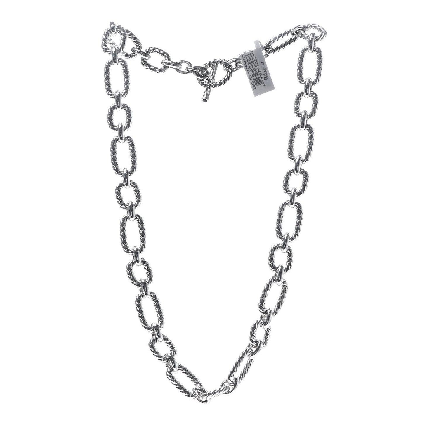 Sterling Silver 12.5mm Cushion Link Chain Necklace