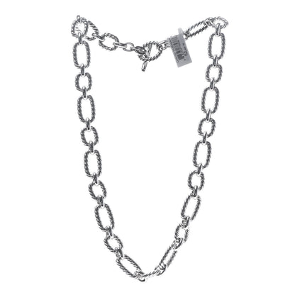 David Yurman Sterling Silver 12.5mm Cushion Link Chain Necklace 3 of 5