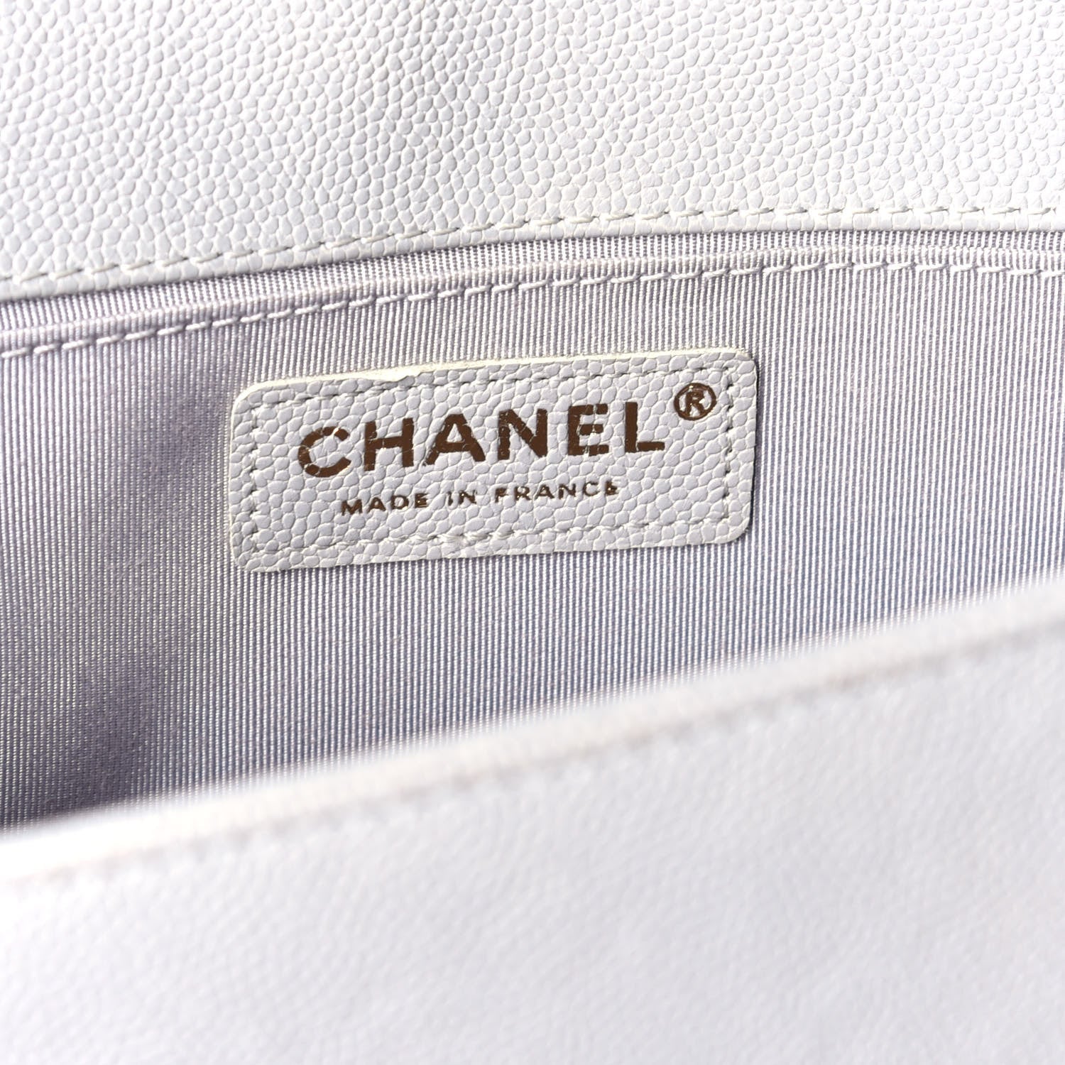 Chanel Caviar Quilted Medium Boy Flap Grey 6 of 10