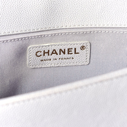 Chanel Caviar Quilted Medium Boy Flap Grey 6 of 10