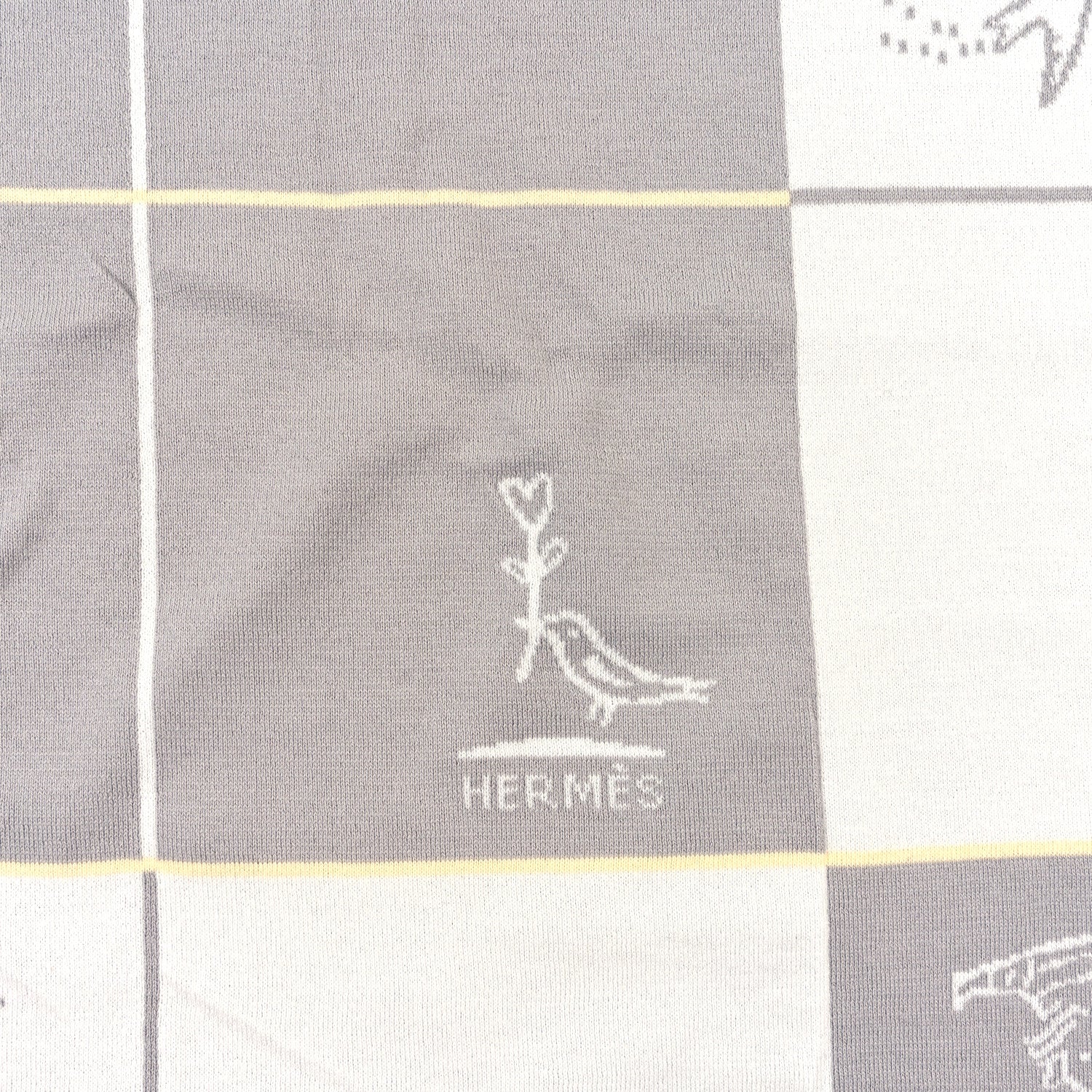 Hermes Cotton Cabriole Blanket Gris Perle 2 of 3