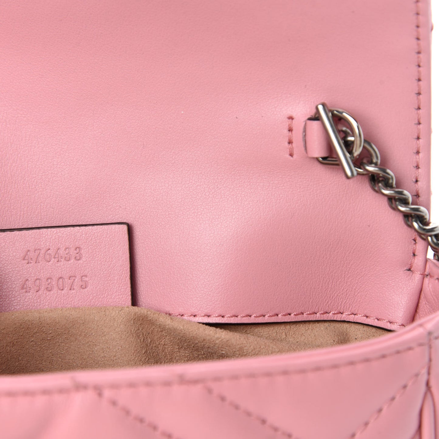 Calfskin Matelasse Super Mini GG Marmont Shoulder Bag Wild Rose
