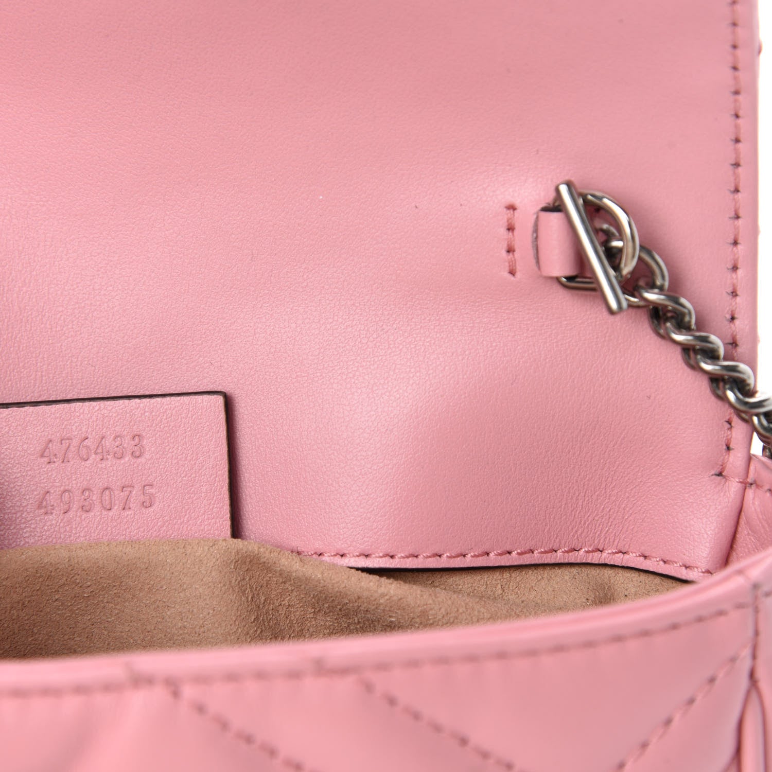 Gucci Calfskin Matelasse Super Mini GG Marmont Shoulder Bag Wild Rose 9 of 11