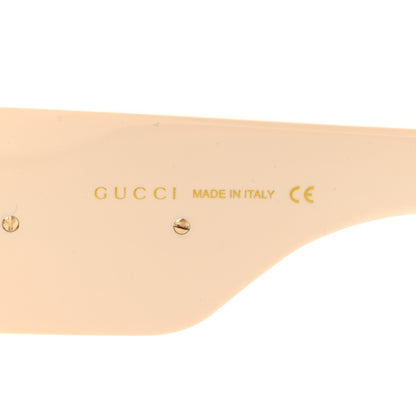 Gucci Acetate Crystal Oversize Hollywood Forever Sunglasses GG0144S Ivory 5 of 9