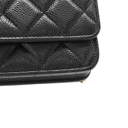 Chanel Caviar Quilted Wallet On Chain WOC Black 10 of 11