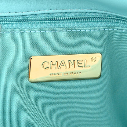 Chanel Lambskin Quilted Medium Chanel 19 Flap Light Blue 6 of 10