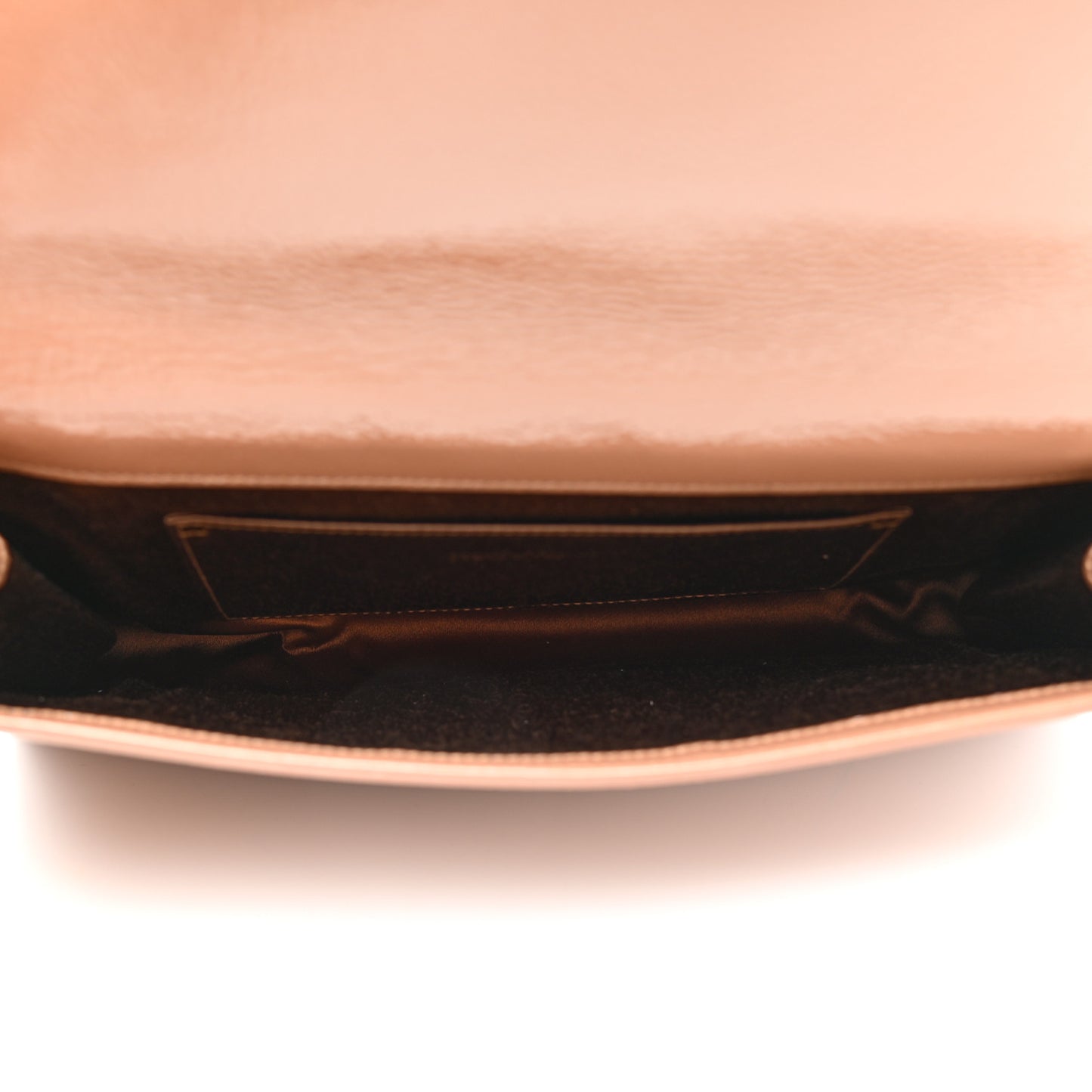 Textured Patent Calfskin Large Belle De Jour Clutch Nude