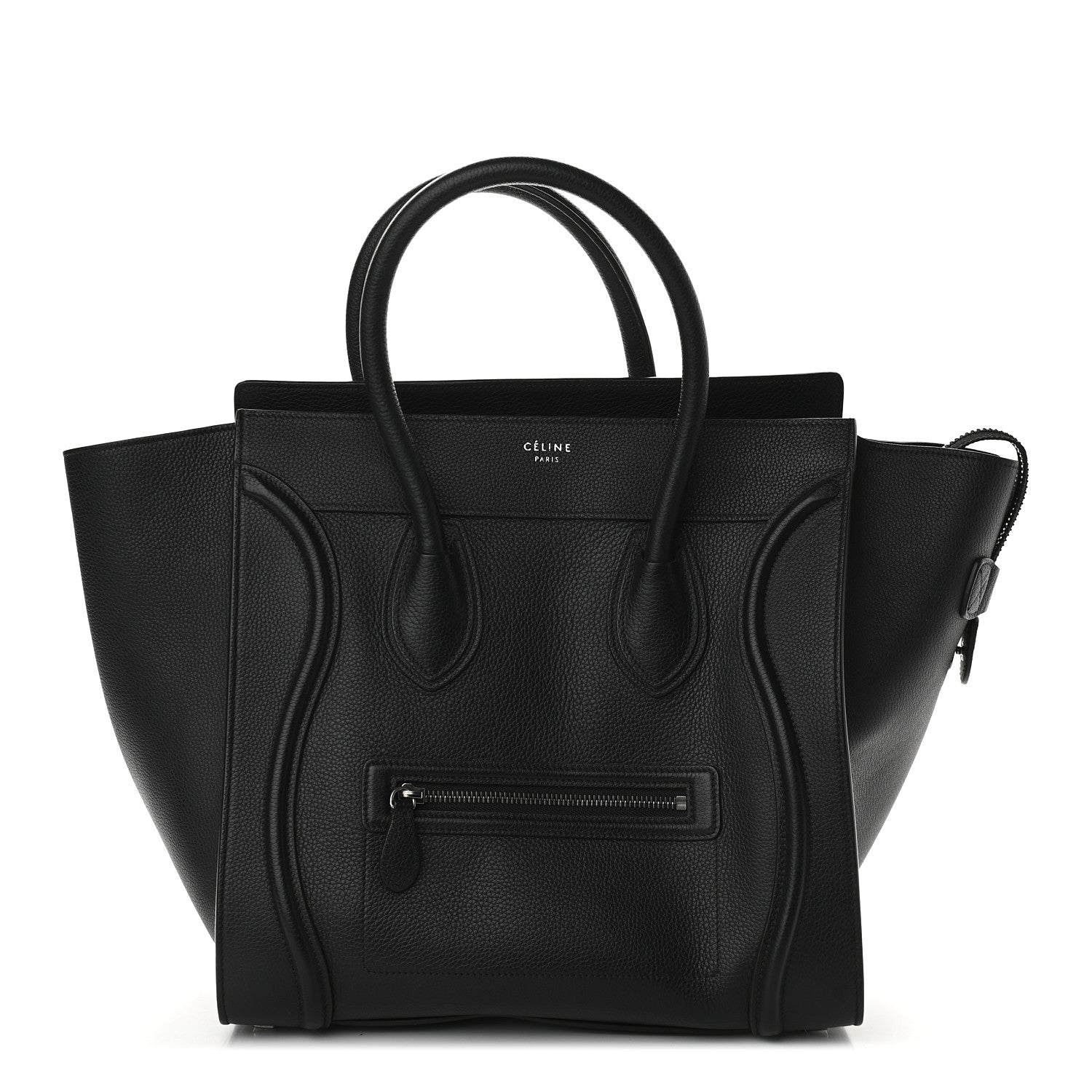Celine Drummed Calfskin Mini Luggage Black 1 of 9