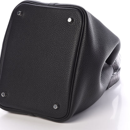 Hermes Taurillon Clemence Matte Alligator Picotin Lock Touch 22 MM Black 10 of 10
