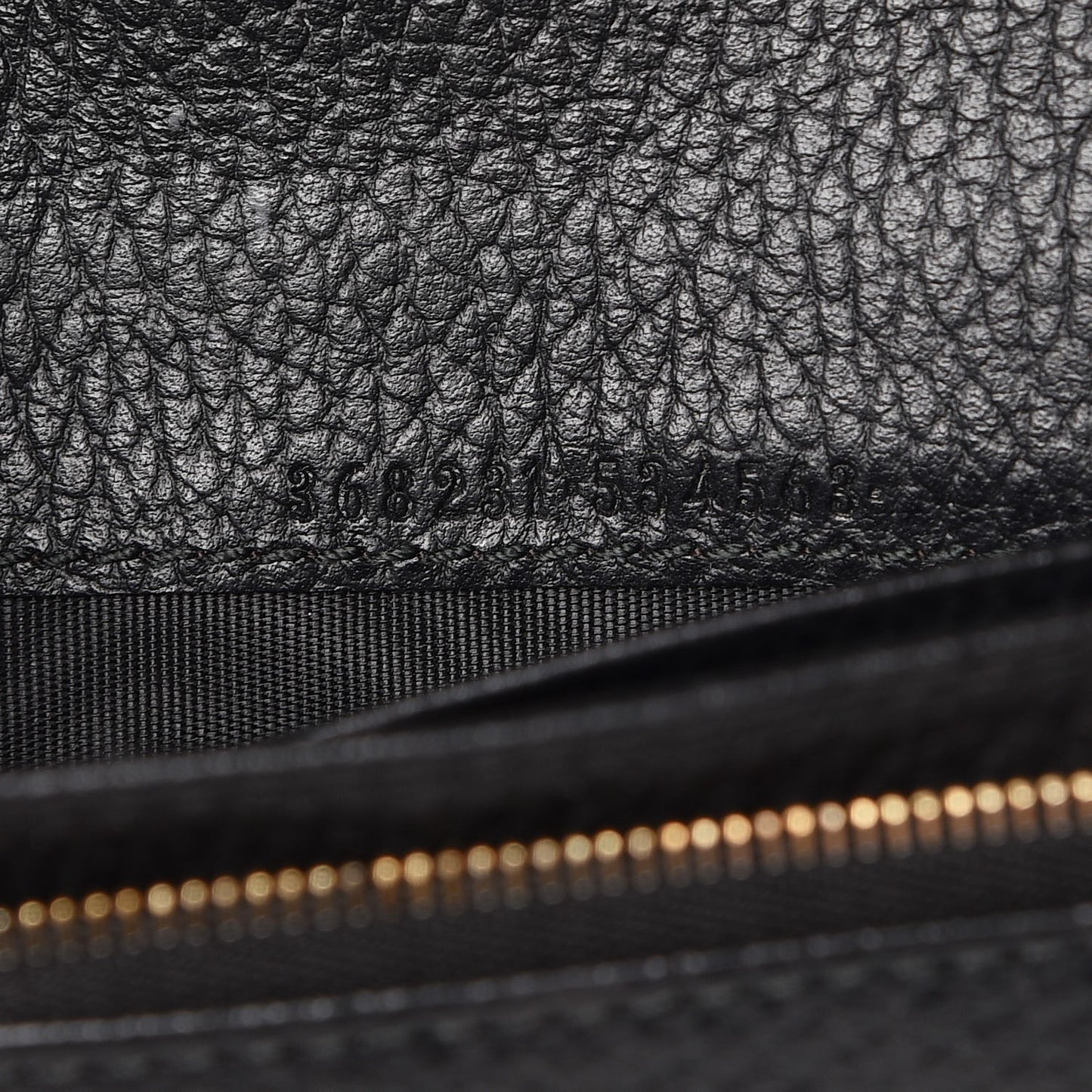 Dollar Calfskin Mini Swing Wallet Bag Black