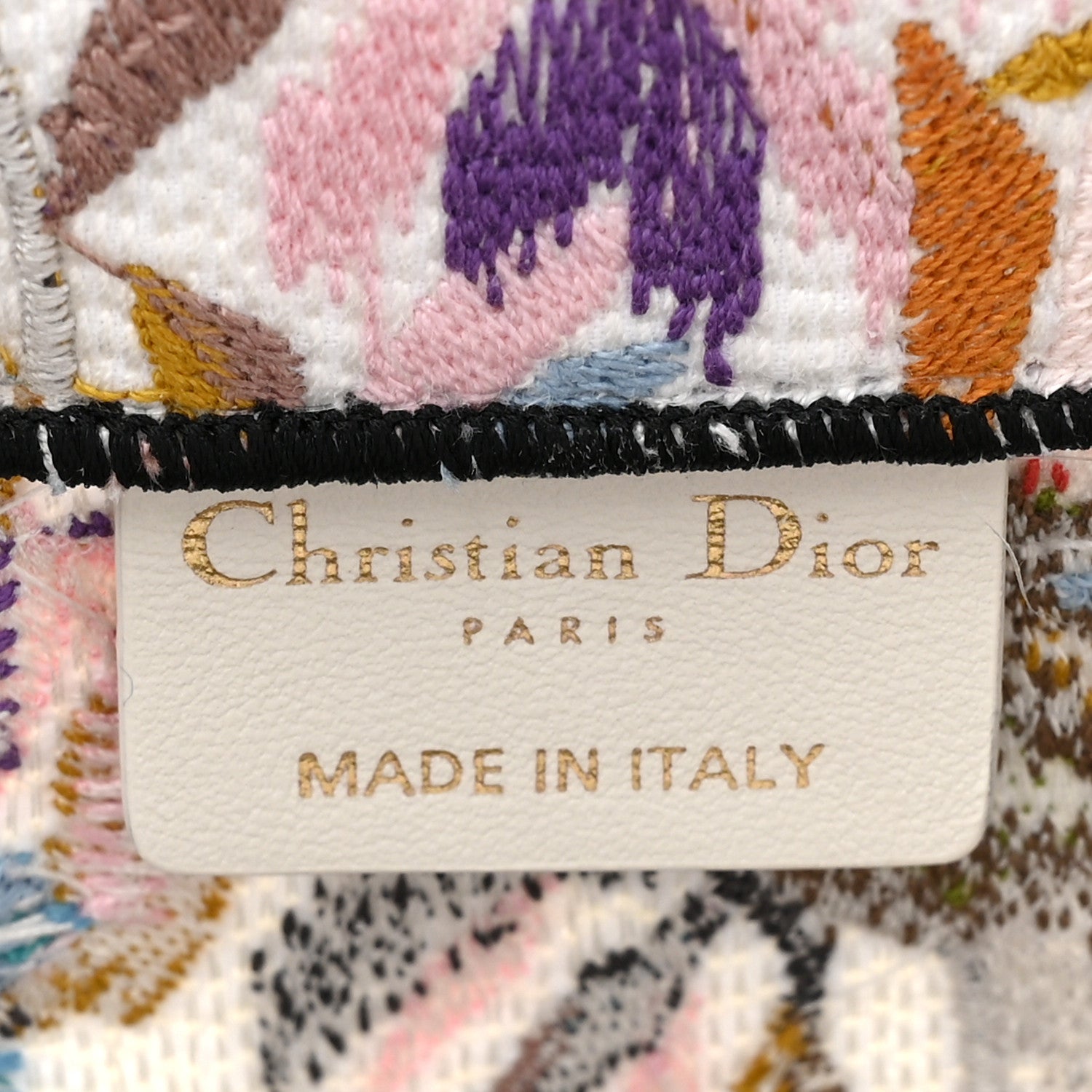 Christian Dior Canvas Embroidered Large KJouy Fantastica Book Tote Multicolor 6 of 9