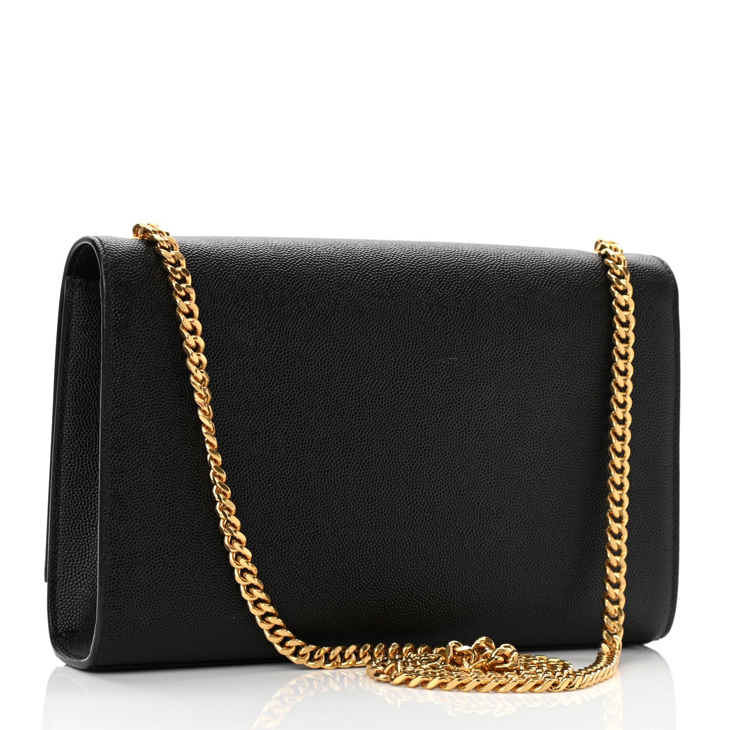 Saint Laurent Grain De Poudre Medium Classic Monogram Kate Satchel Black 3 of 9