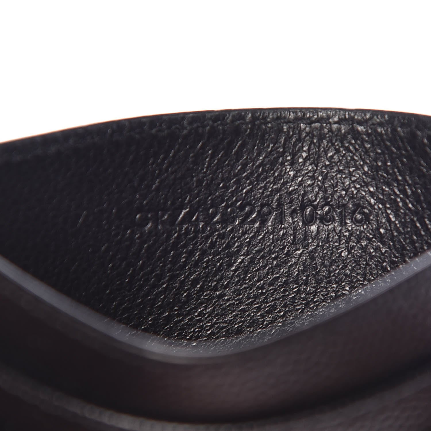 Saint Laurent Grain De Poudre Matelasse Chevron Monogram Credit Card Case Black 6 of 9