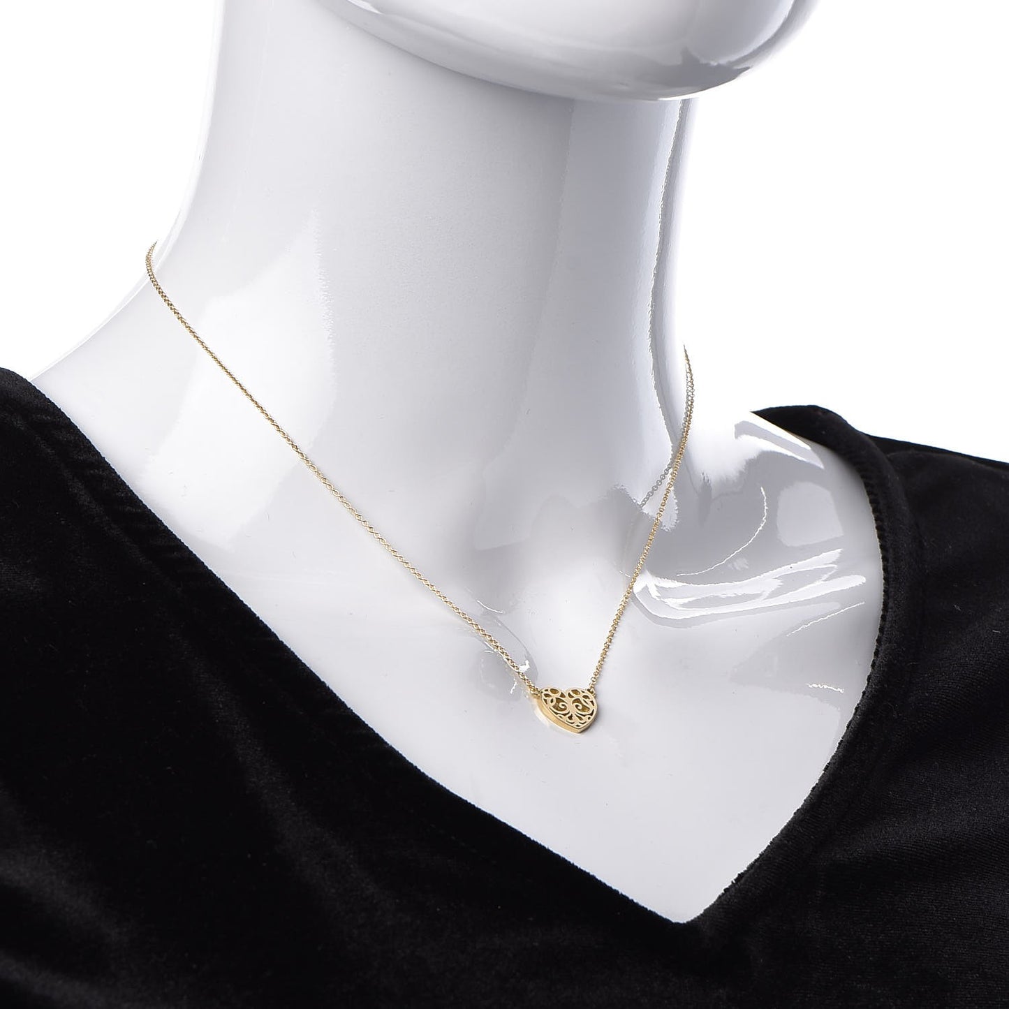 18K Yellow Gold Enchant Heart Pendant Necklace