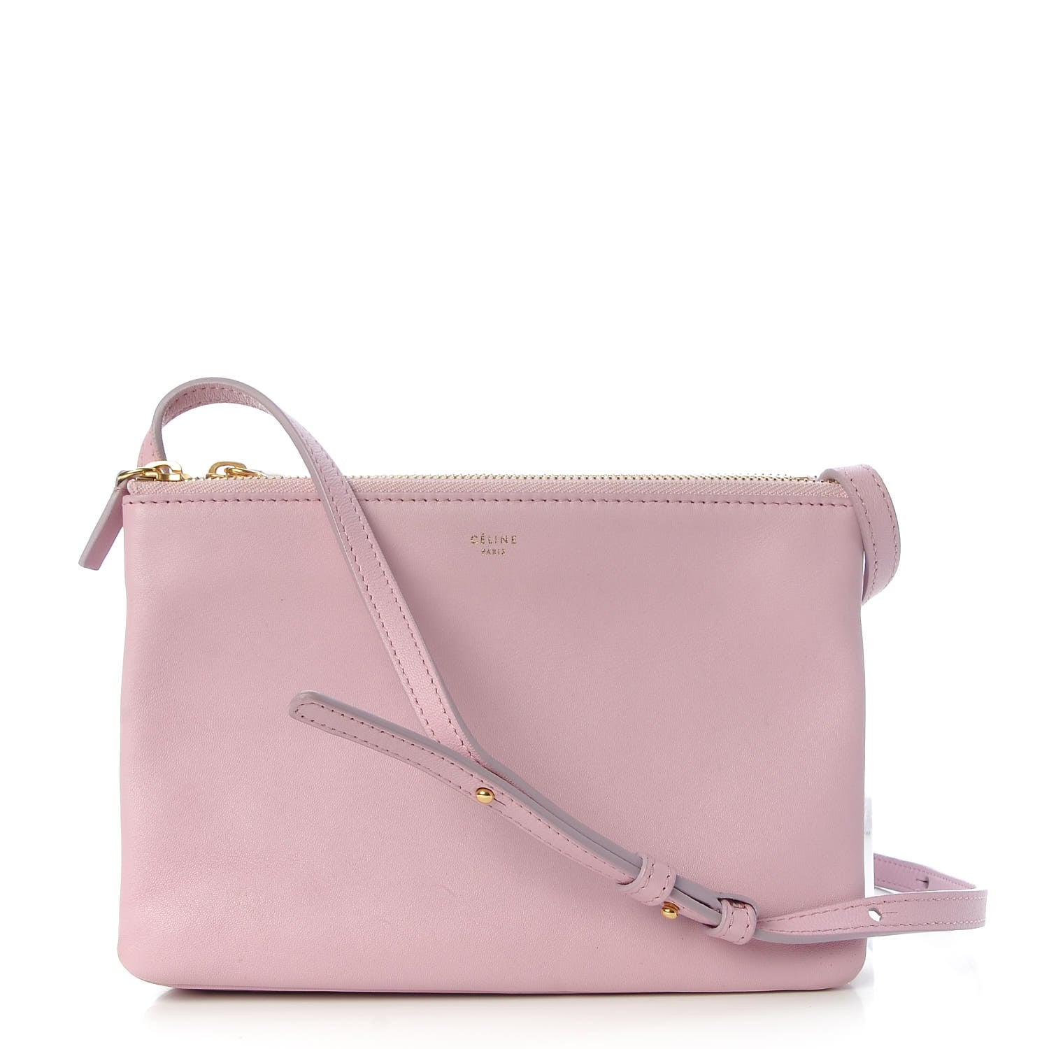 Celine Lambskin Small Trio Crossbody Bag Pink 1 of 12