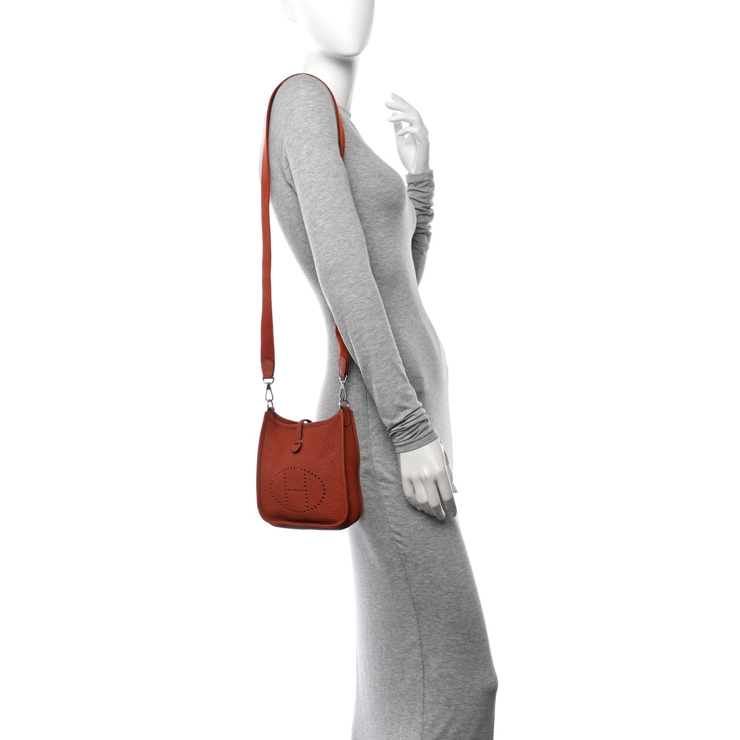 Hermes Taurillon Clemence Evelyne TPM Cuivre 2 of 12