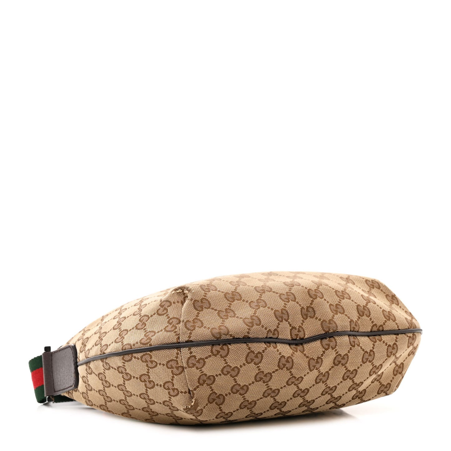 Monogram Web Medium Half Moon Hobo Dark Brown