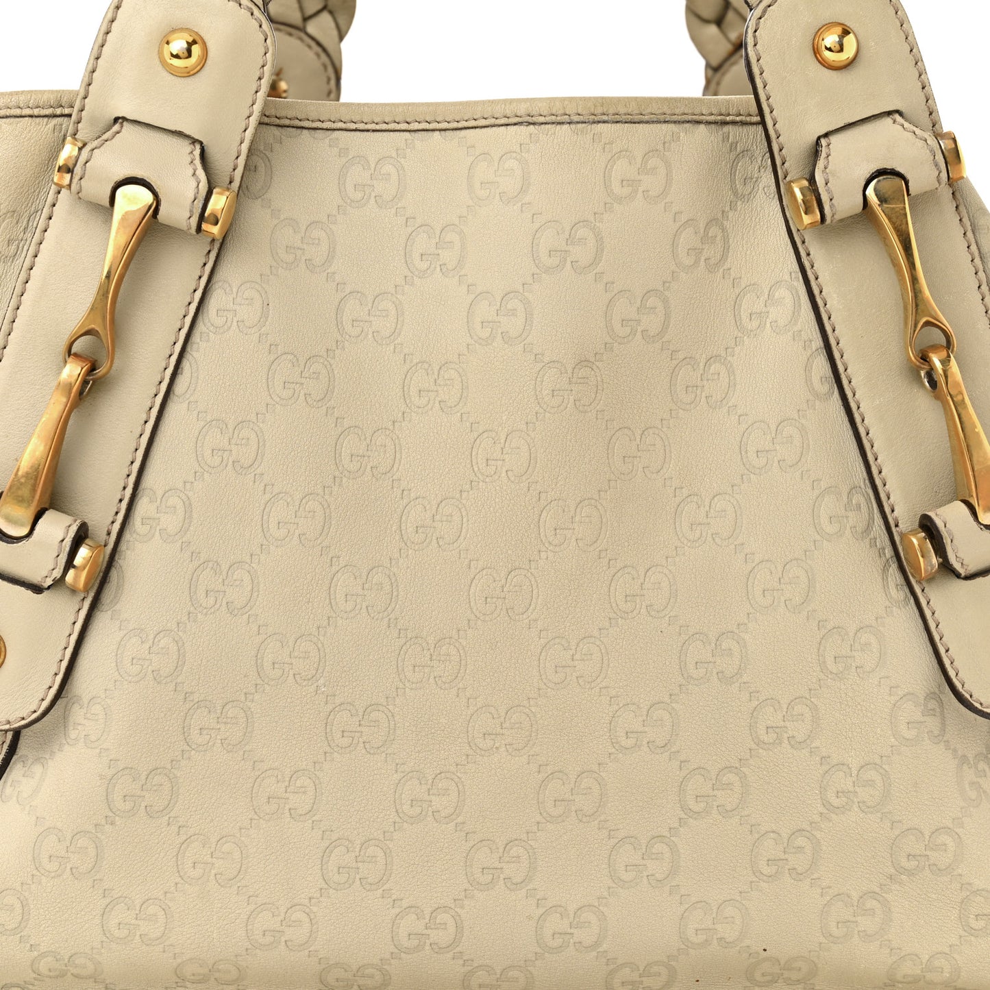 Guccissima Small Pelham Shoulder Bag Off White