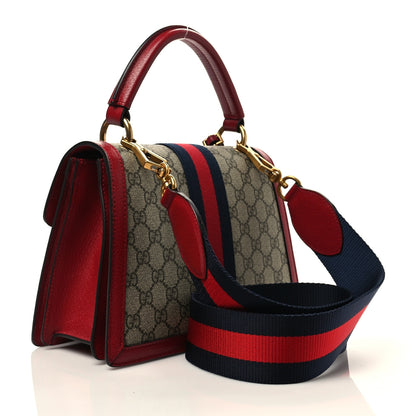 Gucci GG Supreme Monogram Small Queen Margaret Top Handle Bag Red 3 of 8