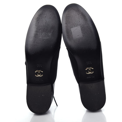Chanel Goatskin Patent Womens CC Cap Toe Lace Up Oxfords 36.5 Black 6 of 11