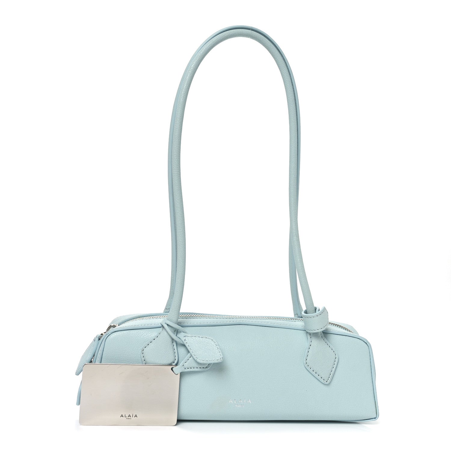 Alaia Goatskin Small Le Teckel Bag Sky Blue 3 of 10