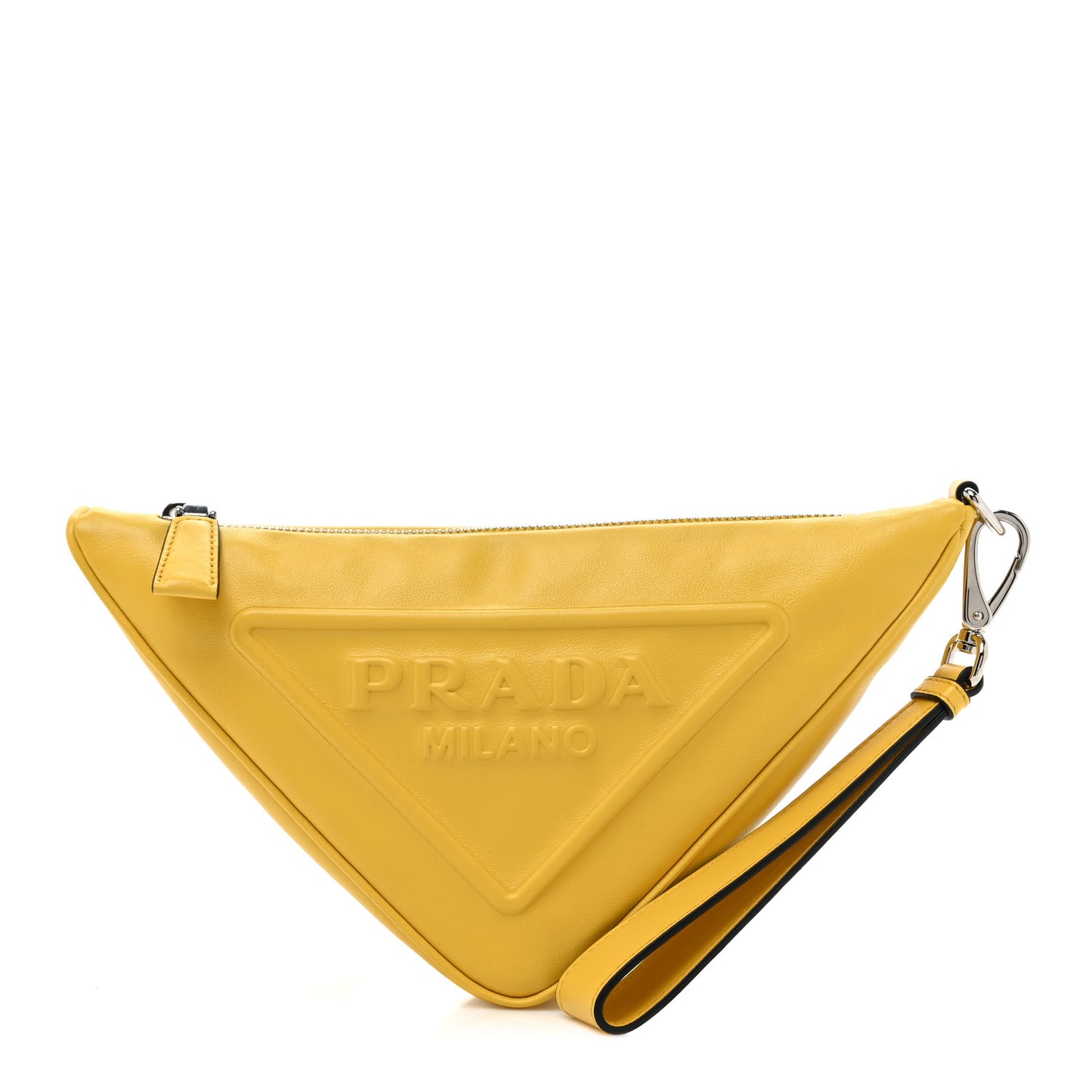 Grace Lux Triangle Logo Embossed Triangle Wristlet Pouch Sole