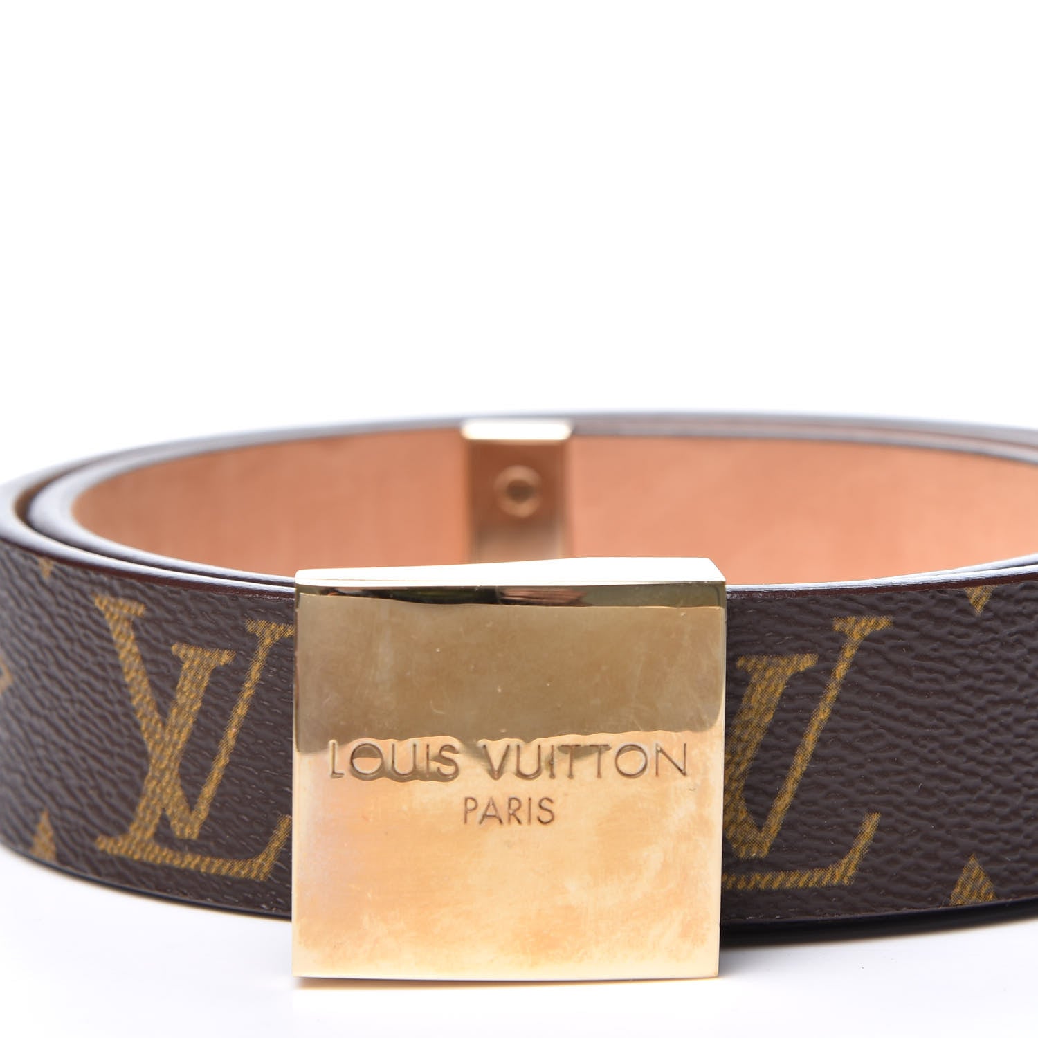 Louis Vuitton Monogram Ceinture Belt Gold Buckle 70 28 6 of 7