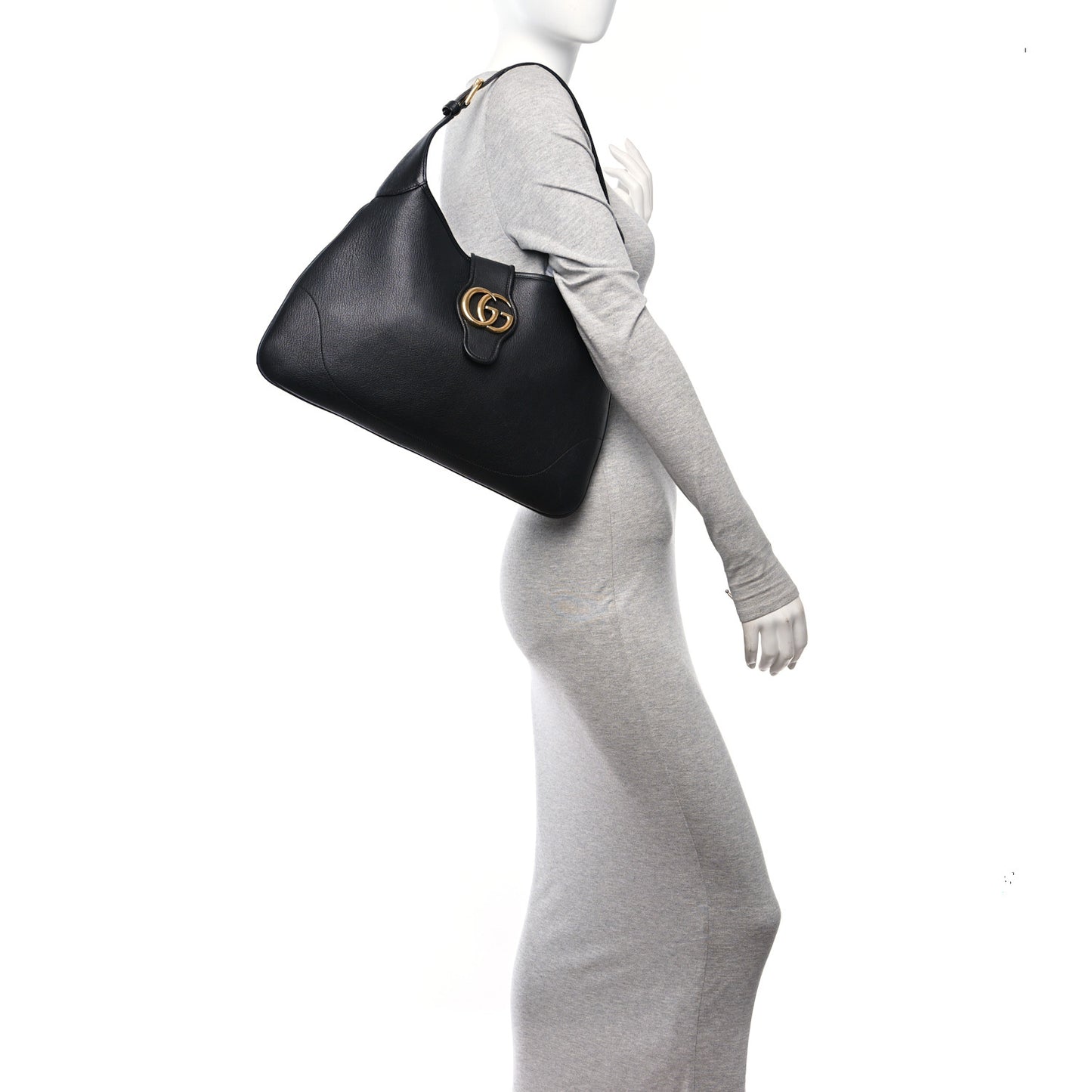 Goatskin Medium Aphrodite Shoulder Bag Black