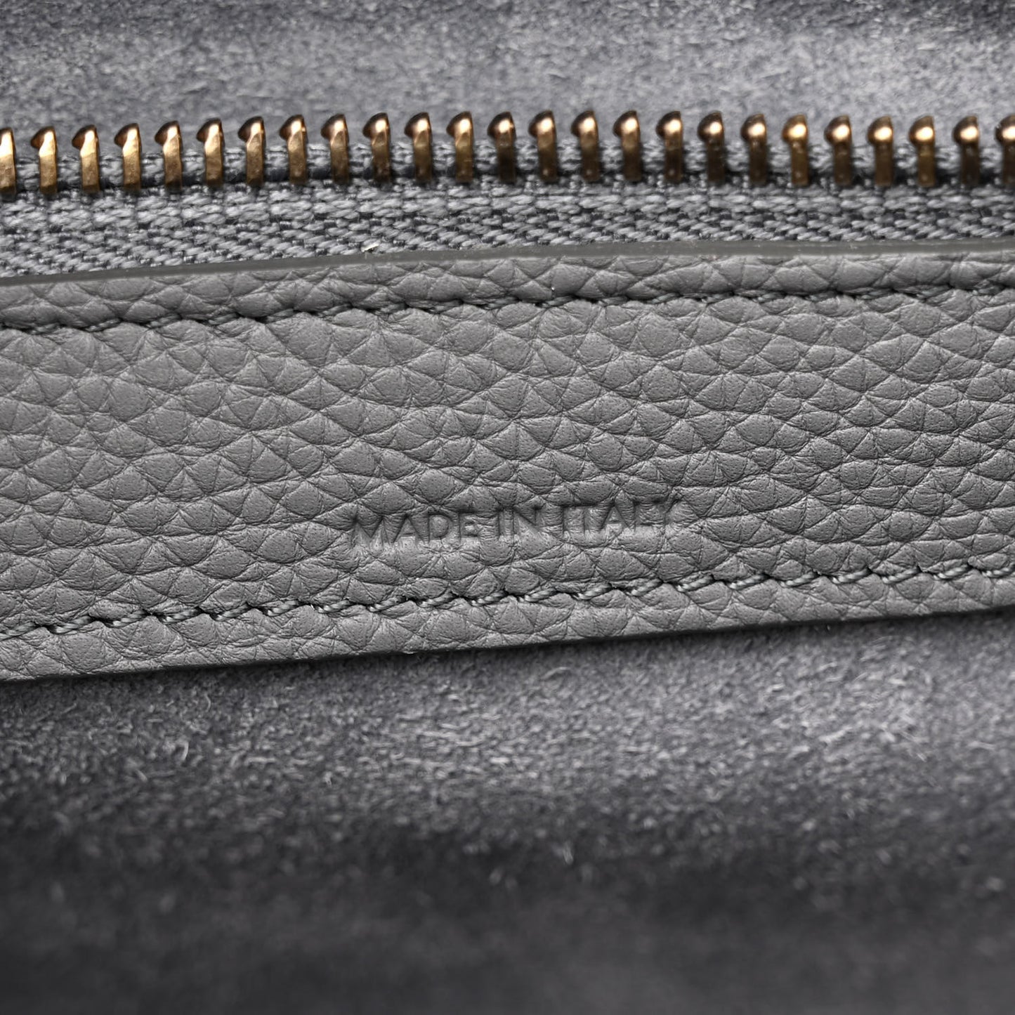 Baby Drummed Calfskin Micro Luggage Kohl