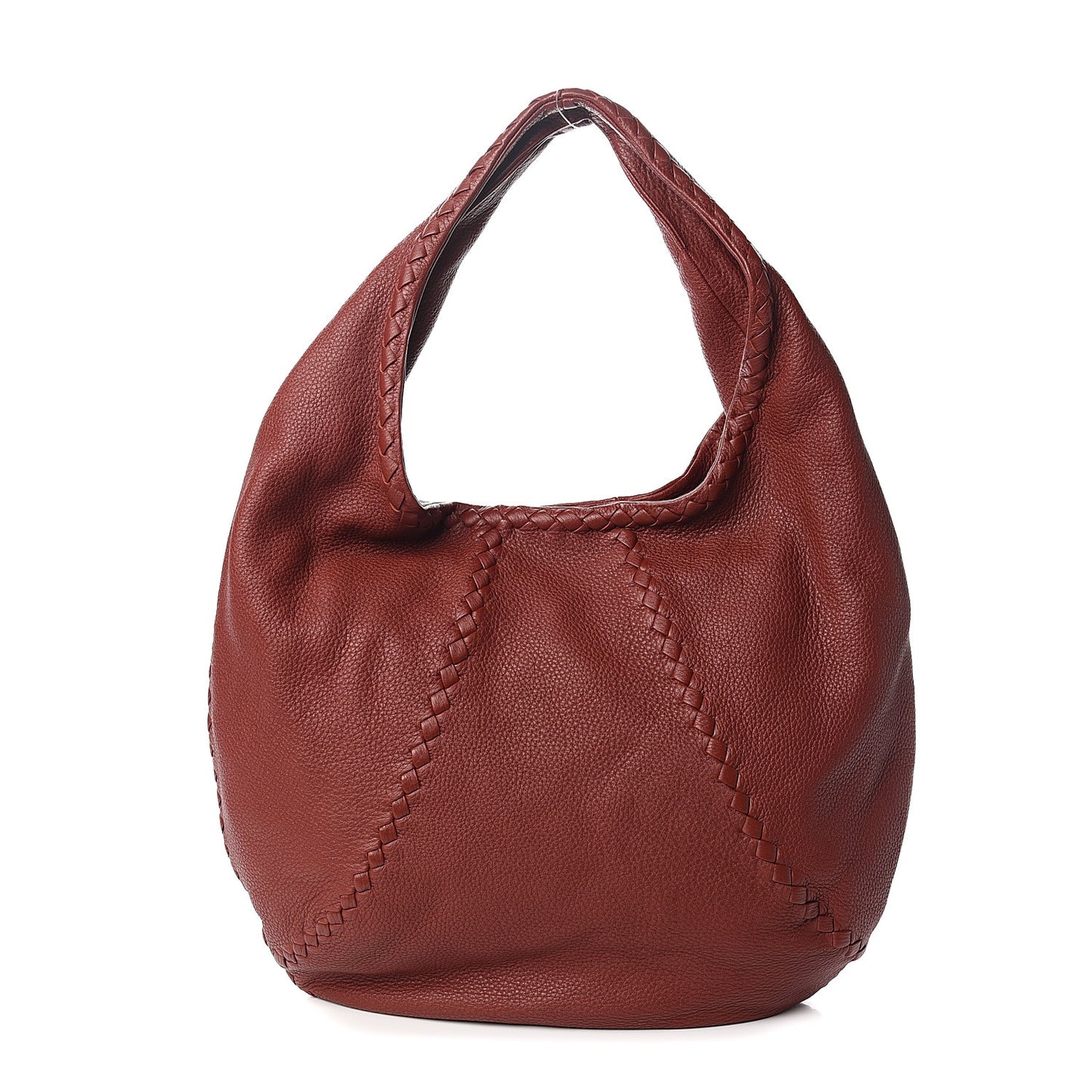 Cervo Deerskin Large Hobo Brique